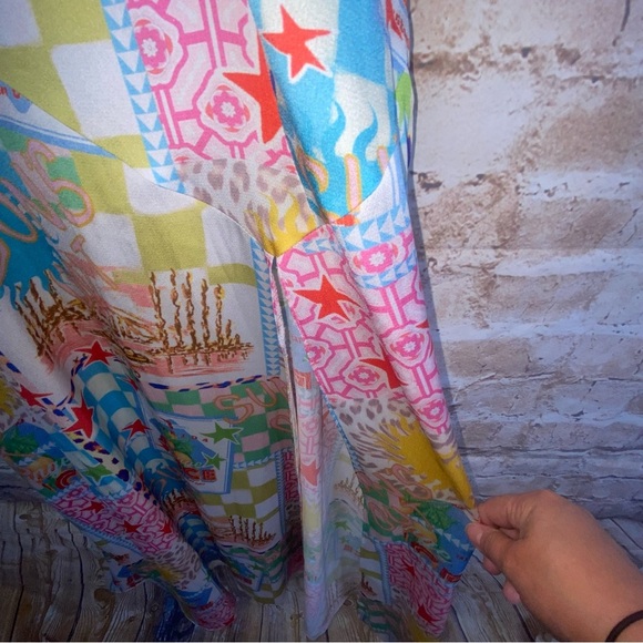 ASOS Design Juicy Print Dress With Cut Out Back Size 4 - Picture 7 of 8